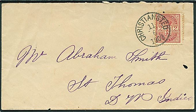 Cover cancelled June 11 1903 and sent to St. Thomas the same day.