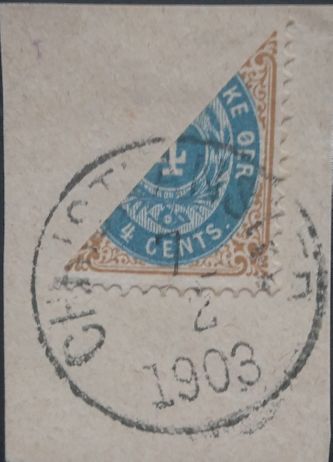 Early postmark Christiansted February 7 1903. 4 days prior to first day of use on St. Croix.