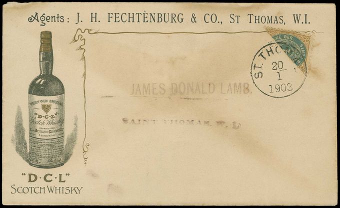 Numerous January 20- first day of use postcards to Mr. James Donald Lamb. exist with this motif.